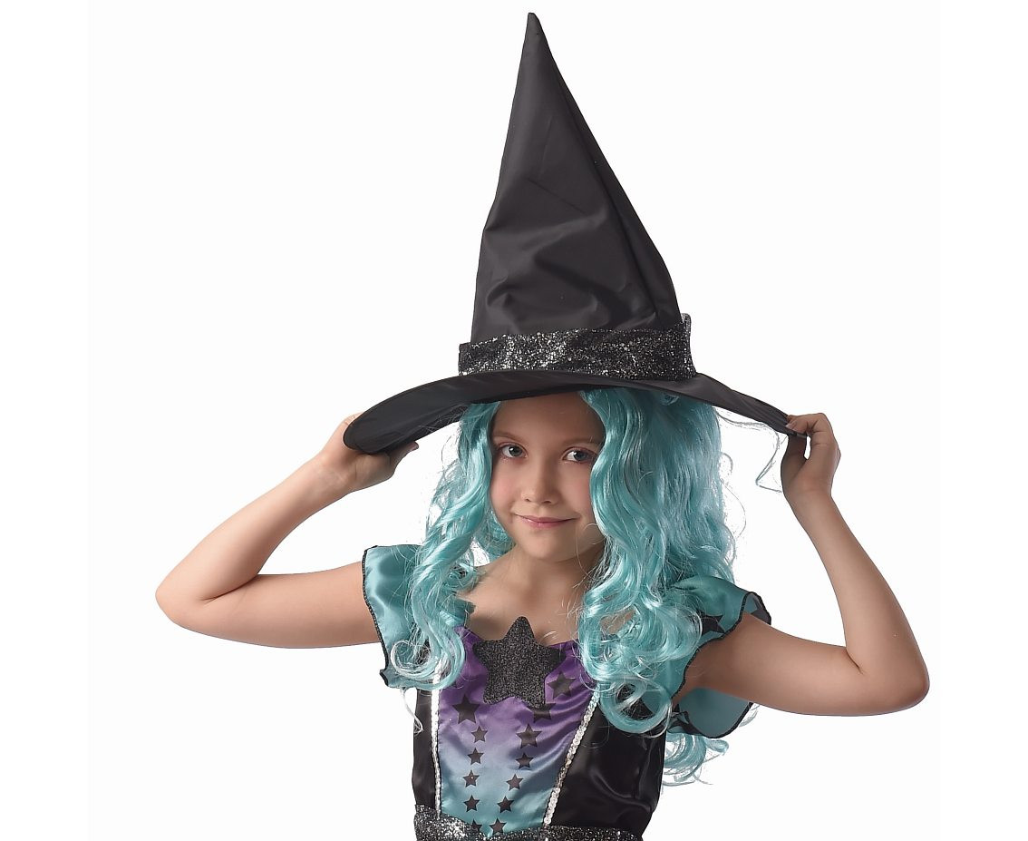 Role play-set for kids Friendly WItch (dress, hat), size 110/120 cm EOL